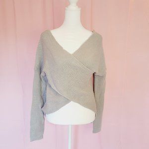 Blue Blush Criss Cross Sweater